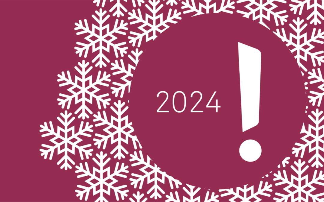 Fermeture annuelle et nos meilleures vœux 2024!